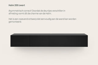TV-meubel, RAAT, Halm 200, Zwart